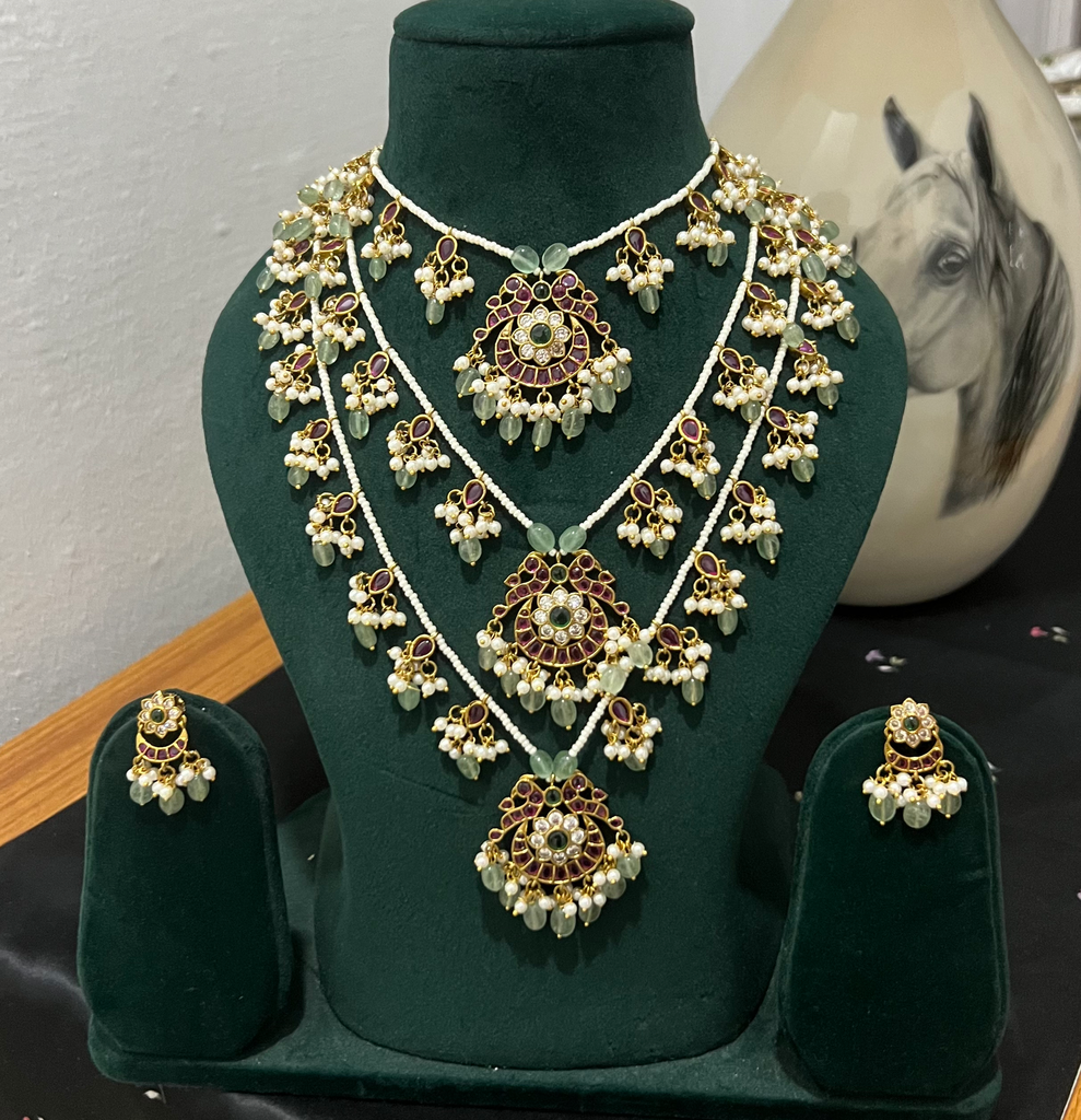 Royal Layered Kundan Necklace Set