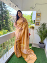 Kanchipuram brocade tissue silk saree.